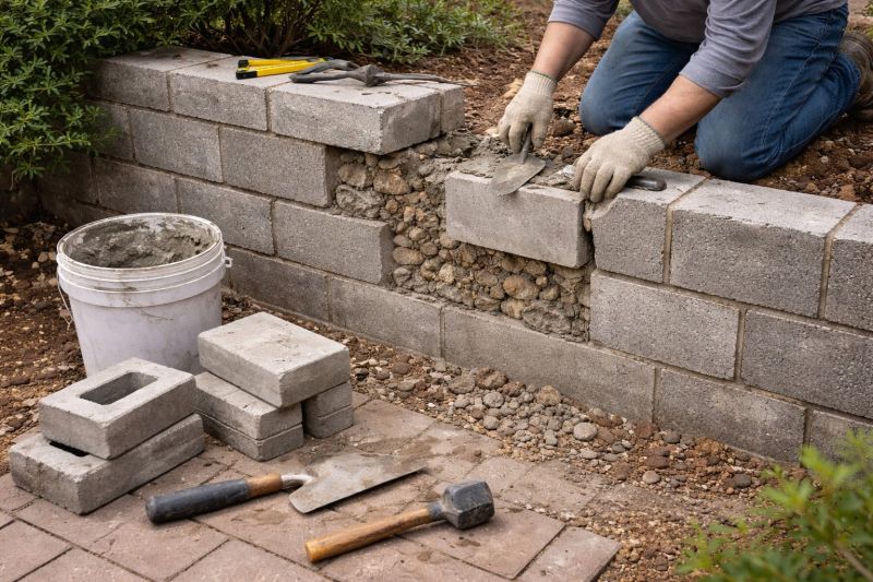 Block Wall Repair in Winder, GA