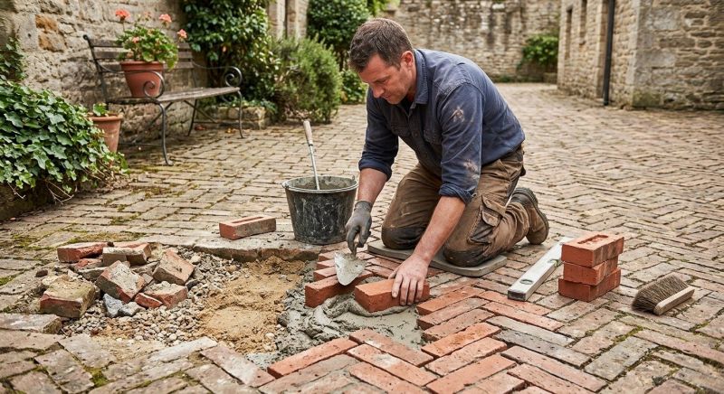 Brick Flatwork Repair in Lawrenceville, GA