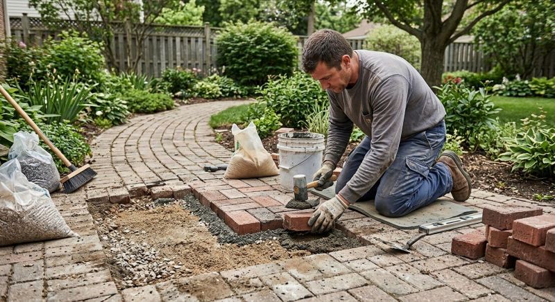 Brick Pathway Repair in Snellville, GA