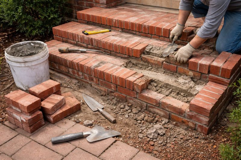 Brick Stairs Repair in Auburn, GA