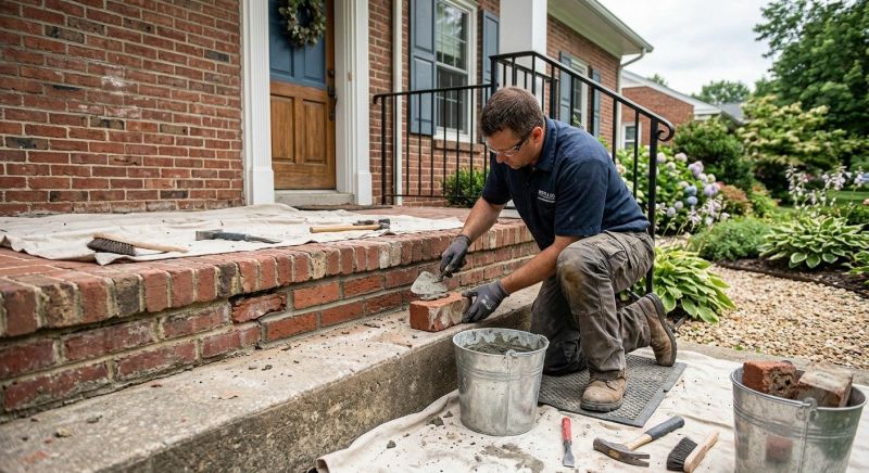 Brick Stairs Repair in Auburn, GA