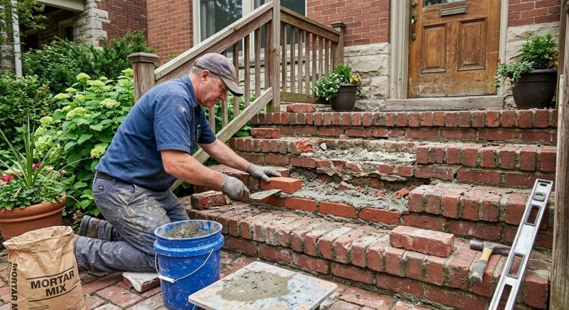 Brick Steps Repair in Snellville, GA
