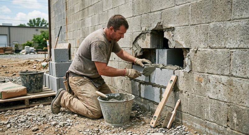 Concrete Block Repair in Alpharetta, GA