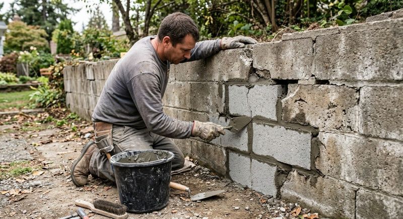 Concrete Block Repair in Flowery Branch, GA