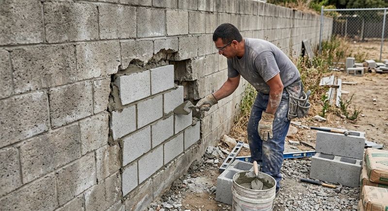 Concrete Block Repair in Gwinnett County, GA