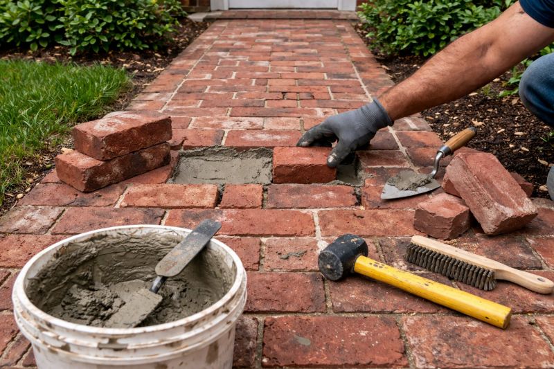 Entryway Brick Repair in Snellville, GA