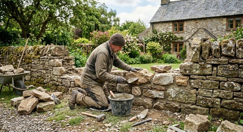 Stone Wall Repair in Covington, GA